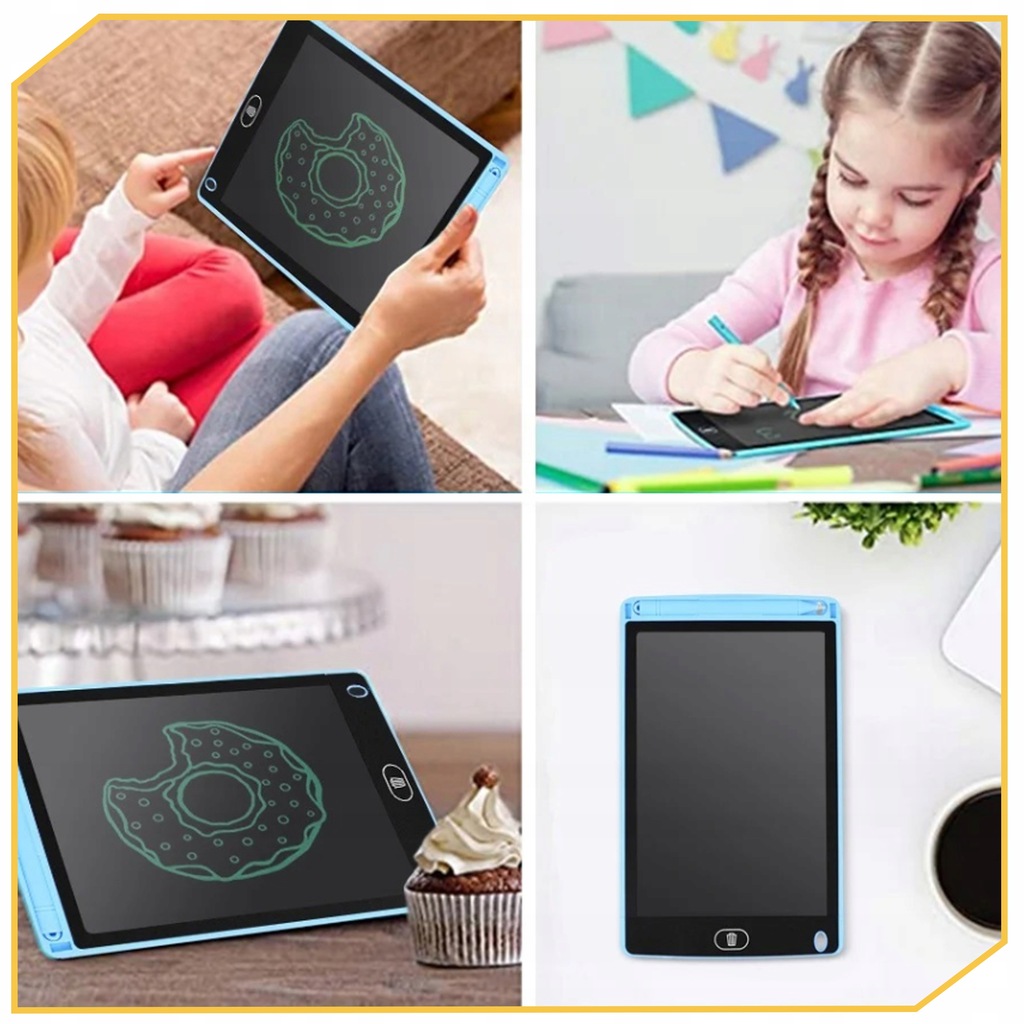 TABLET GRAFICZNY DO RYSOWANIA ZNIKOPIS TABLICA LCD 8,5" CZARNY DLA DZIECKA Wiek dziecka 3 lata +